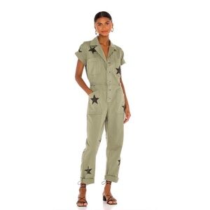 Pistola olive green Jumpsuit with black Stars